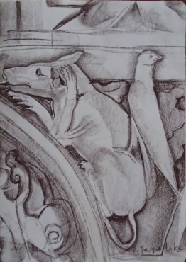 Ryszarda Łucja Jagielska - rzeźba z Notre Dame de Paris